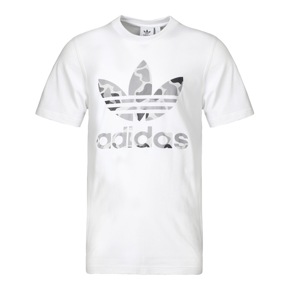 Original Adidas Camouflage Trefoil T-shirt White/Black DH4767 DH4779 Summer Tees