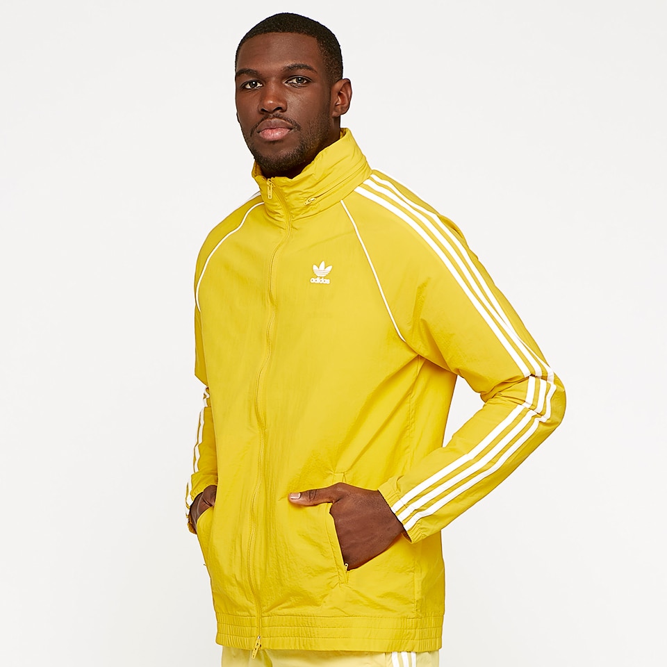 Adidas Original Adicolor SST Superstar Windbreaker Tribe Yellow 3 Stripe CW1312 Jacket/Hoody