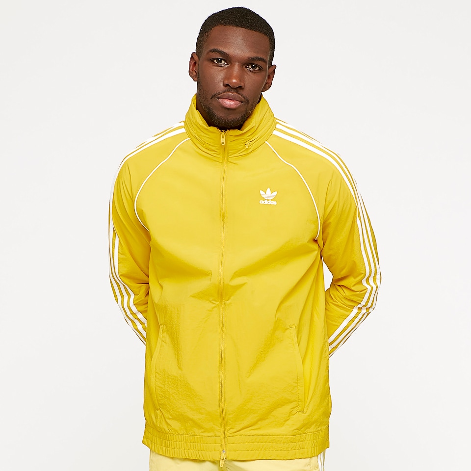 Adidas Original Adicolor SST Superstar Windbreaker Tribe Yellow 3 Stripe CW1312 Jacket/Hoody