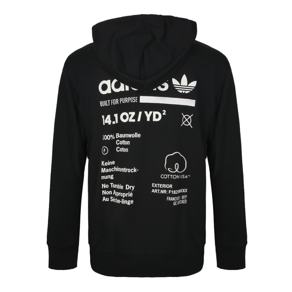 Original Adidas Built For Purpose DT0934 Black Jacket Kaval Full Zip Hoody