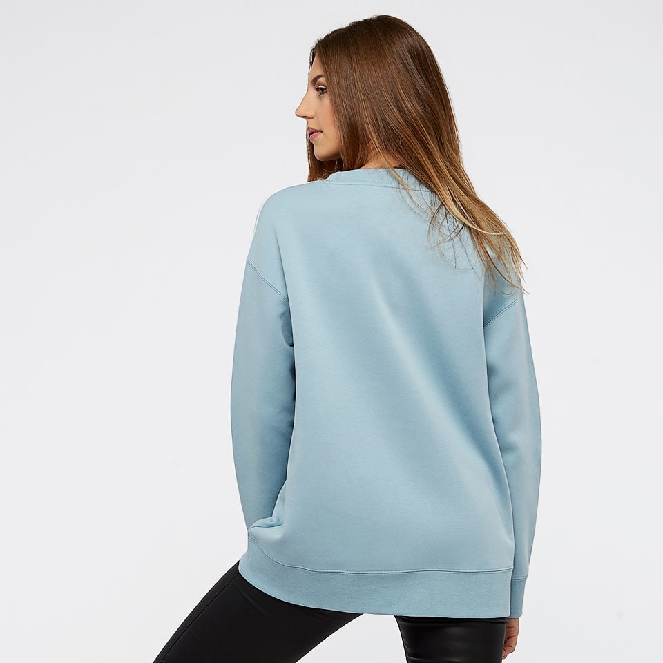 Adidas CE2433 Women Originals Crew Sweater LS Shirt Blue Adicolor Sweatshirts