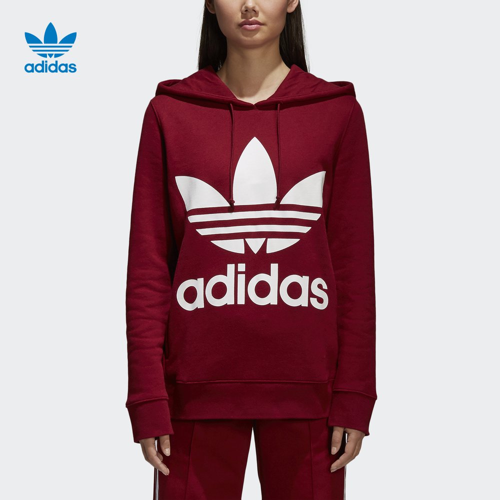 Original Womens Adidas Trefoil Hoodie CE2409 Fleece Swestshirt