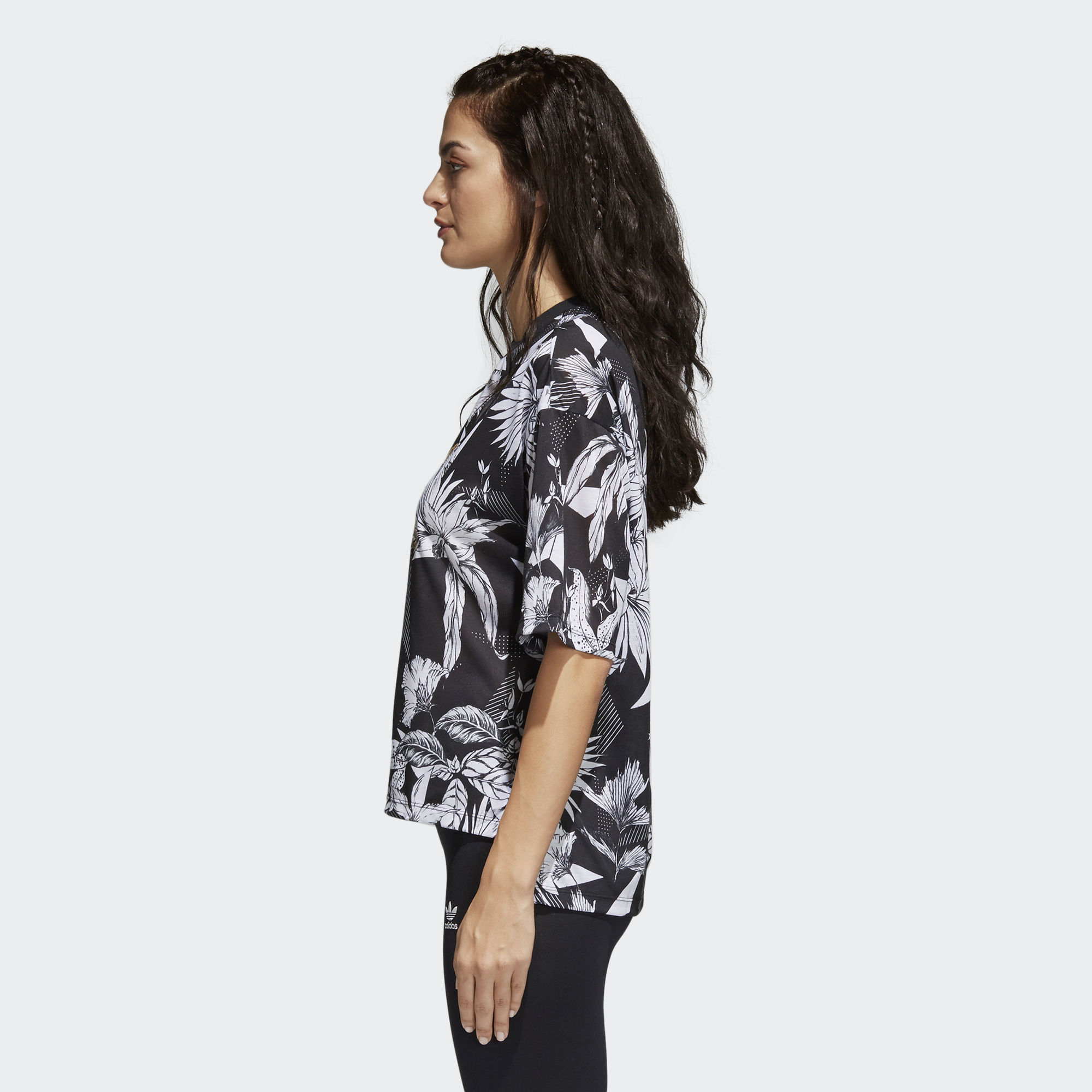 Adidas Womens Farm Tee CY7375 Multicolor Flowers Tshirt