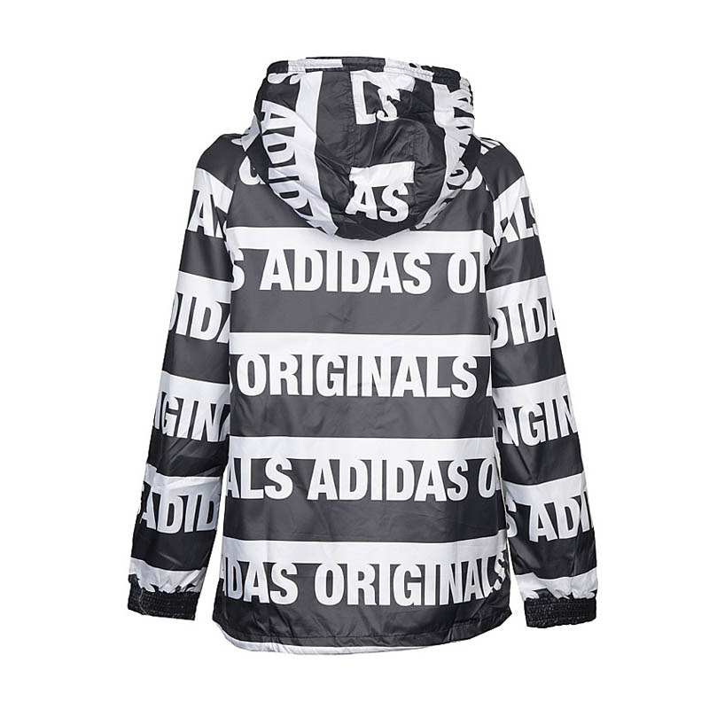 Adidas Womens Windbreaker Jacket Black BR7859 Berlin Hoody