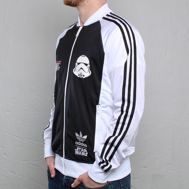 Original Adidas Star Wars Death Star V33809 White Track Top Jacket