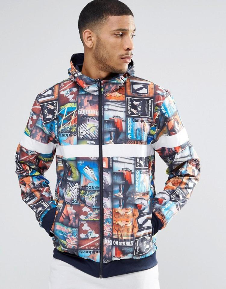 Original Adidas BTS Reversible Windbreaker Jacket AY7773 Multicolour Back To School Hoody