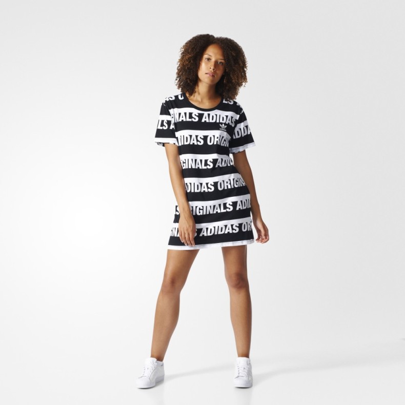Adidas Womnes Williams Trefoil Tee Dress BR7862 Tshirt