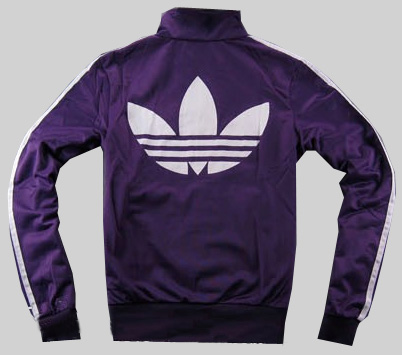 Original Adidas Womens Authentic Sports Track Top Firebird Jacket Purple Trefoil Coat
