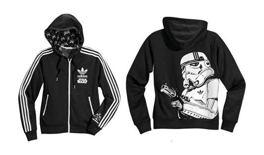 Original Adidas Stormtrooper Hoody Star Wars Flock Track Top Jacket pure Black P99646 Authentic Adidas Hoody 