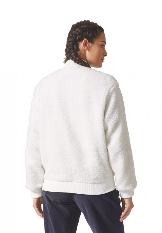 Original Adidas Superstar Track Jacket White Caliroots SST BR5191 Buff Sherpa Fleece Jacket