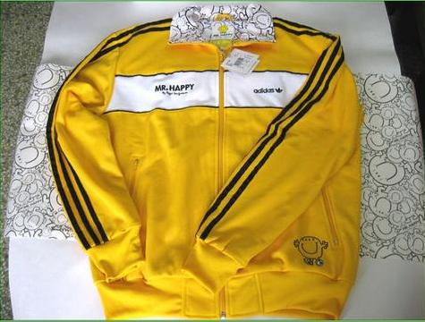 Original Adidas Adicolor Mr Happy Smile Jacket Mr Happy Y4 Jacket Yellow Soccer Track Top Hoody