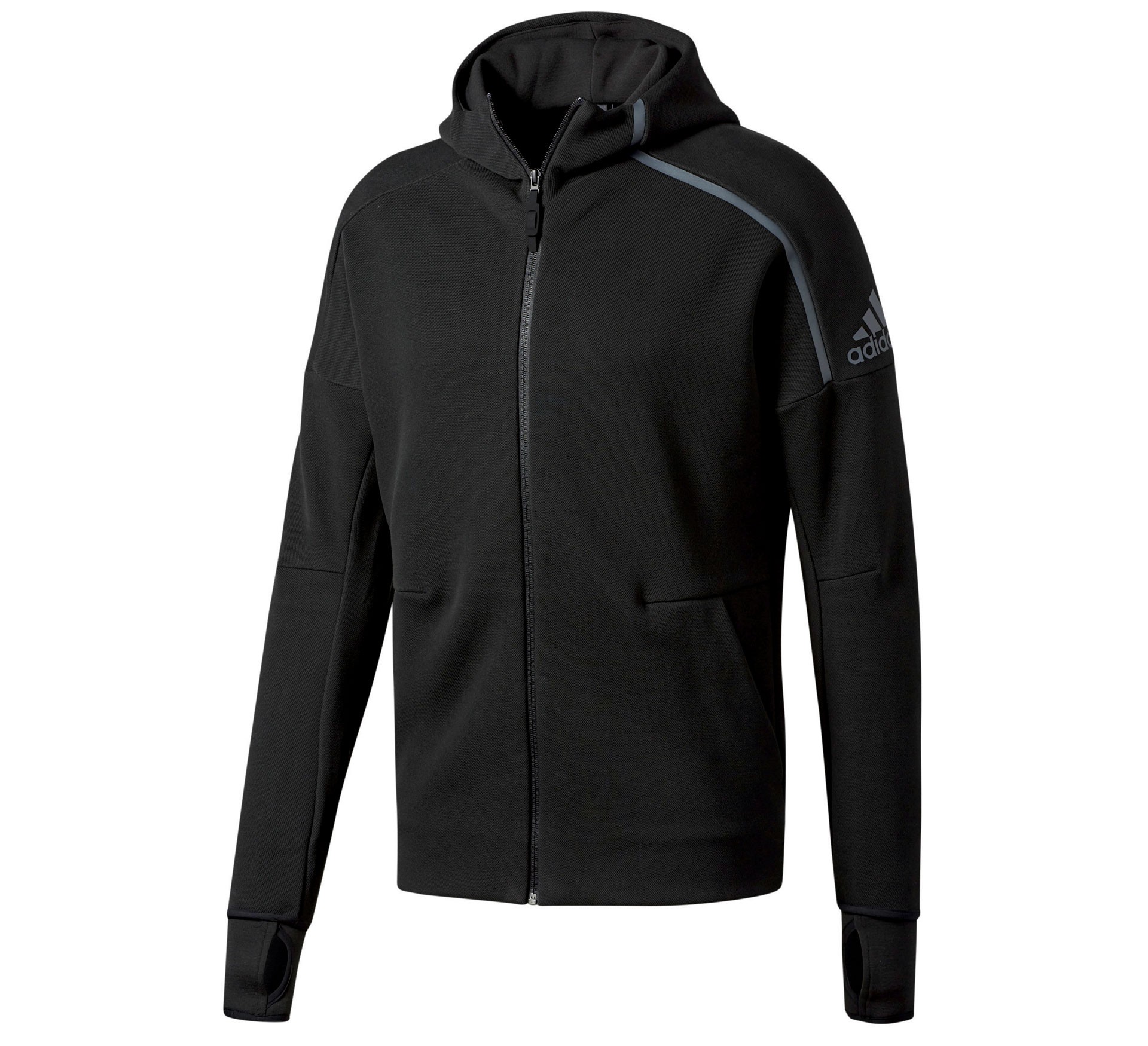 Adidas Mens ZNE Hoodie Zip Up Jacket BQ6925  Negative Engergy Black Jacket