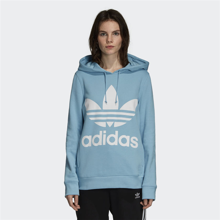 Adidas Trefoil Hoodie Blue Womens Sport DH3145 Hoodies