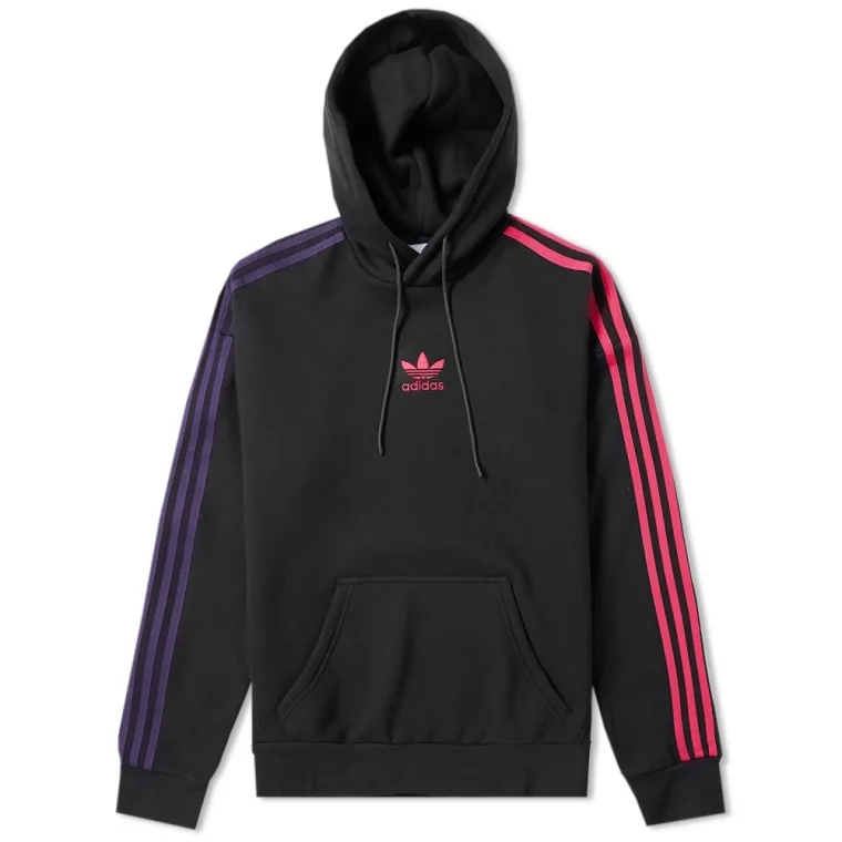 Adidas 3-Stripes Hoodie Black Sportive Sweatshirt EC3674 Hoody