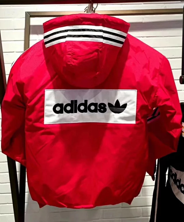 Adidas Womens SST Stadion Jacket Red DH4570 Windbreaker Winter Coat Hoody