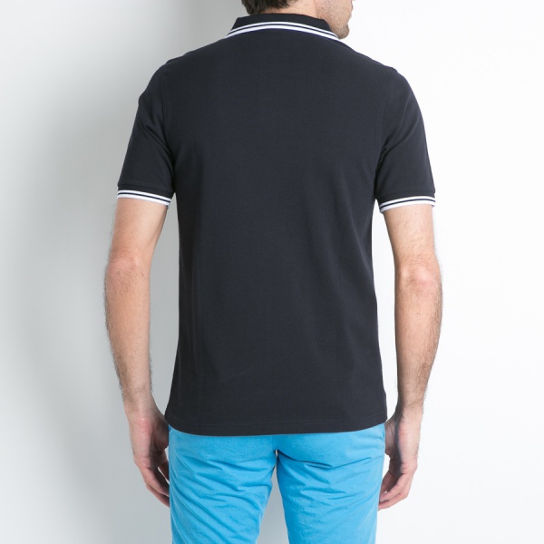 Original Mens Fred Perry Polo Tshirt UK FP Polo Shirt Black/White