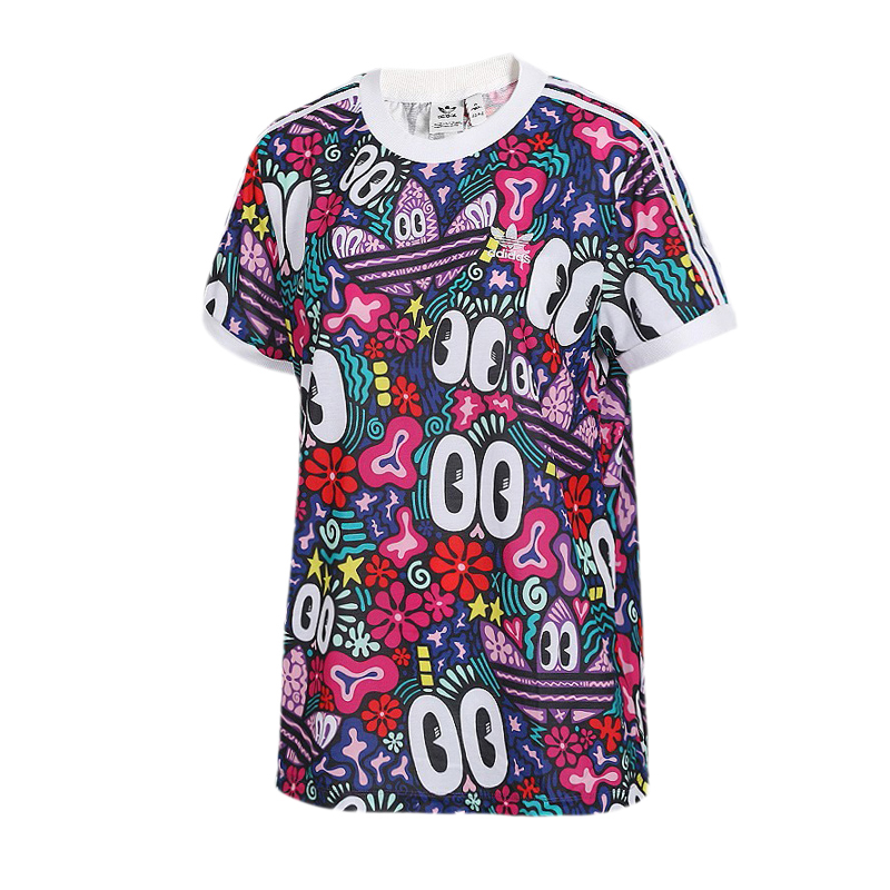 Original Adidas 2019 Women Tees DV2656 Hattie Stewart Summer Eyes 3-Stripes Tees