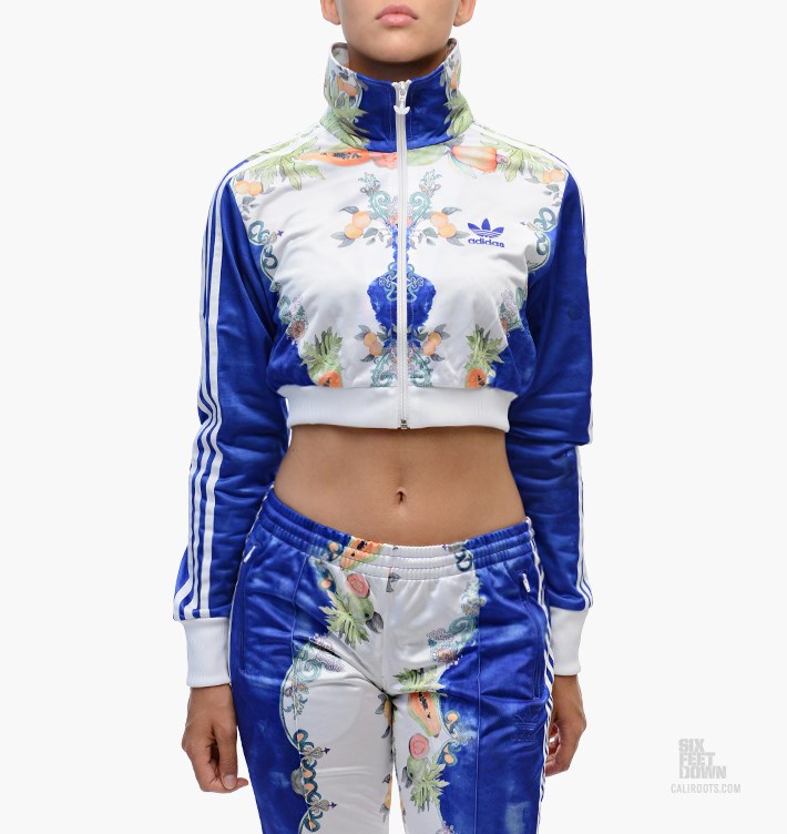 Original Adidas Indigo Cropped Firebird TT M69837 Jacket Brazil Fruits Track Top