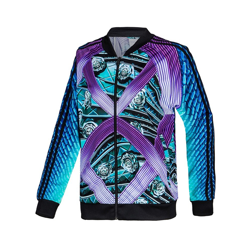 Adidas Mary Katrantzou Track TOP M62906 Adidas Printed Distance Track Jacket Green/Purple Jacket