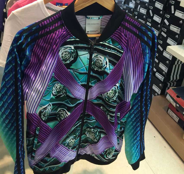 Adidas Mary Katrantzou Track TOP M62906 Adidas Printed Distance Track Jacket Green/Purple Jacket
