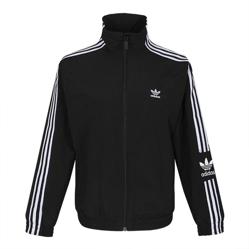 Adidas Original Womens Track Jacket ED7538 Black Three Stripes Lock Up TT Jacket