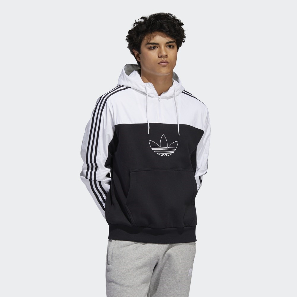 Adidas Original Mixed Hoodie Tracksuit ED6239 Sweatershirt With Pants ED6255 Black Jogger Pants Grey ED6258 Grey Pants
