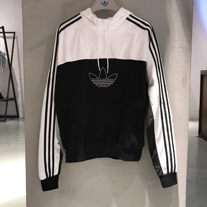 Adidas Original Mixed Hoodie Tracksuit ED6239 Sweatershirt With Pants ED6255 Black Jogger Pants Grey ED6258 Grey Pants