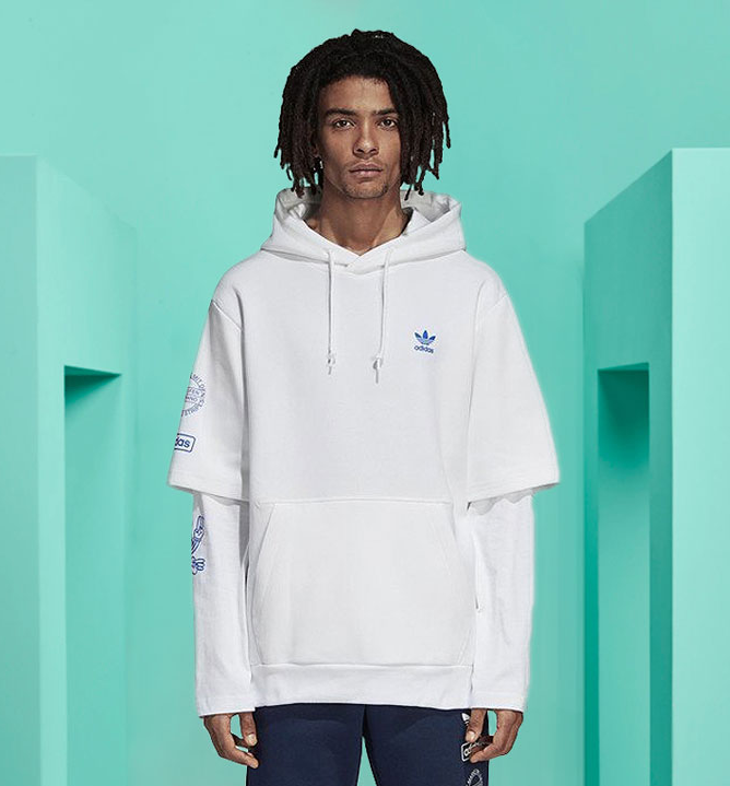 Original Adidas DP8571 Graphic Hoody  2 Colors White/Black DP8572 Hoody