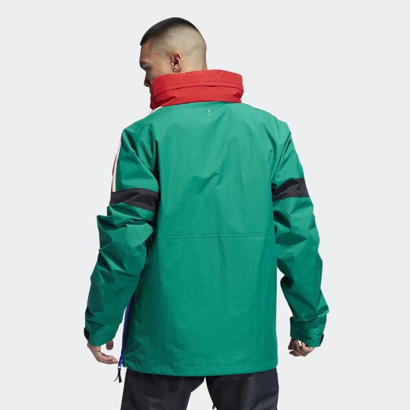 Adidas BB Snowbreaker Jacket Green DW4000 Snowboarding Windbreak Hoody