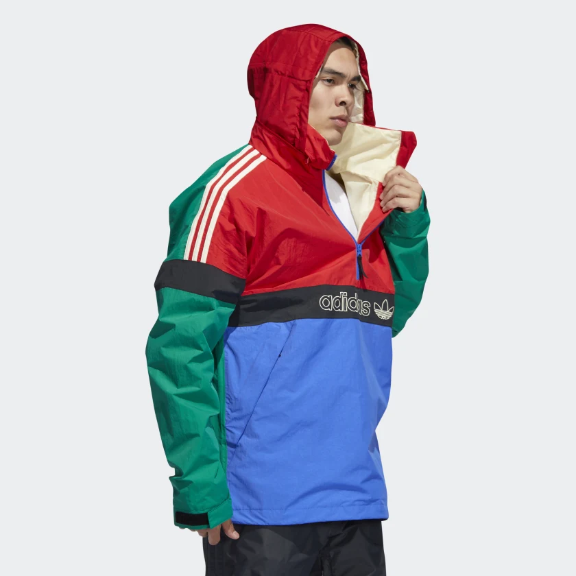 Adidas BB Snowbreaker Jacket Green DW4000 Snowboarding Windbreak Hoody