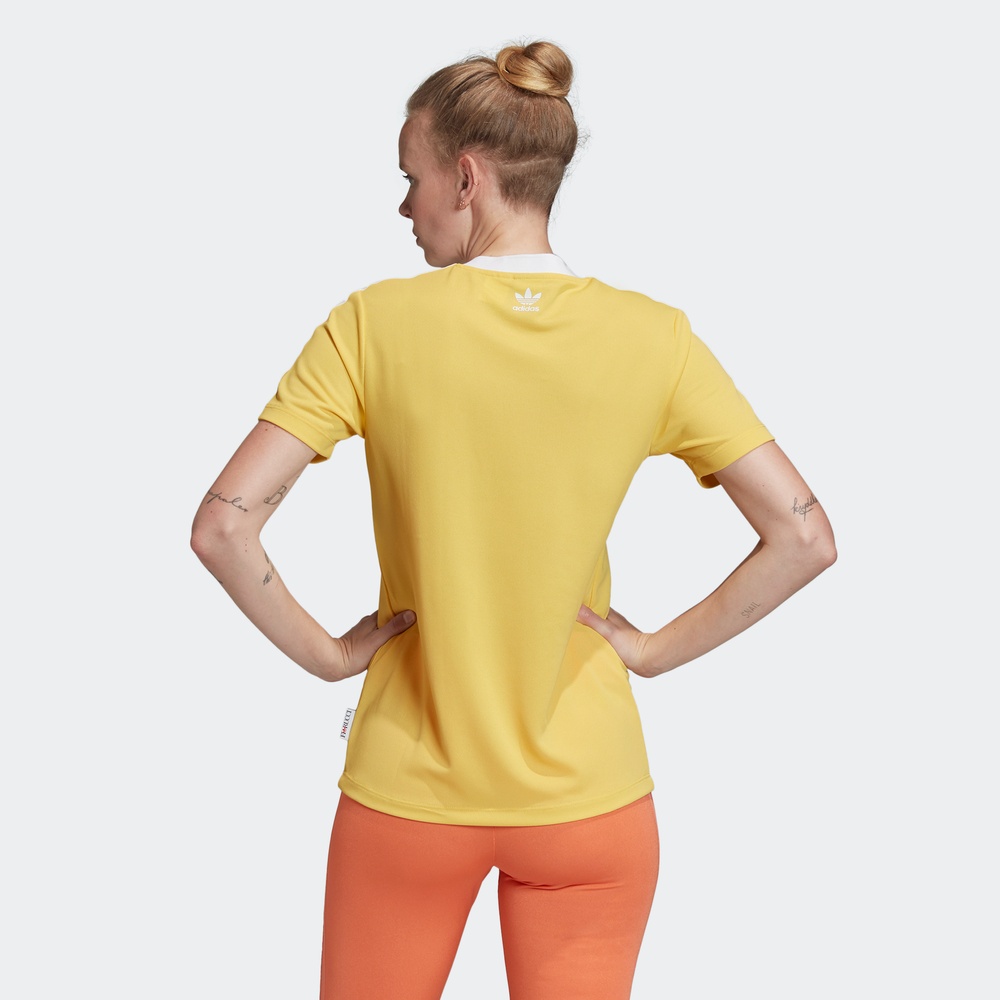 Adidas Womens Fiorucci Angels T-Shirt FL4139 White Fiorucci Graphic Tee Yellow FL4141 Tees C