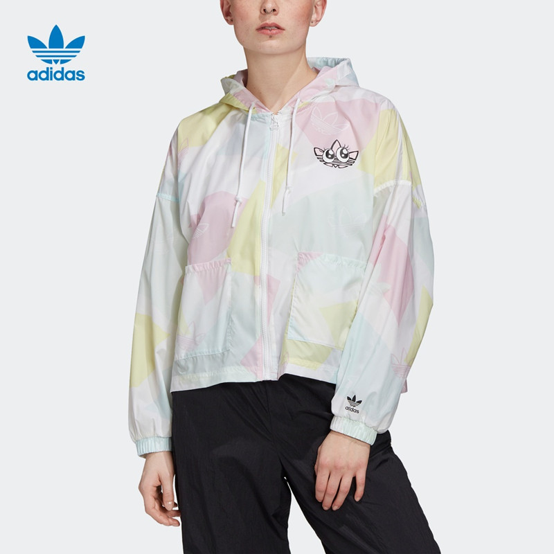 WOMEN ORIGINALS Adidas Graphic Windbreaker GK3680 Jacket SUPER-SWEET LOOK Hoody C