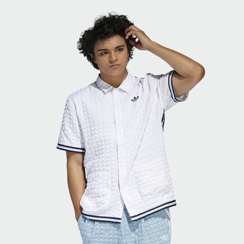 Original Adidas Banyan Shooting Shirt DV3105 White Short Shirt Summer Tshirt DV3106 Navy  2 Colors C