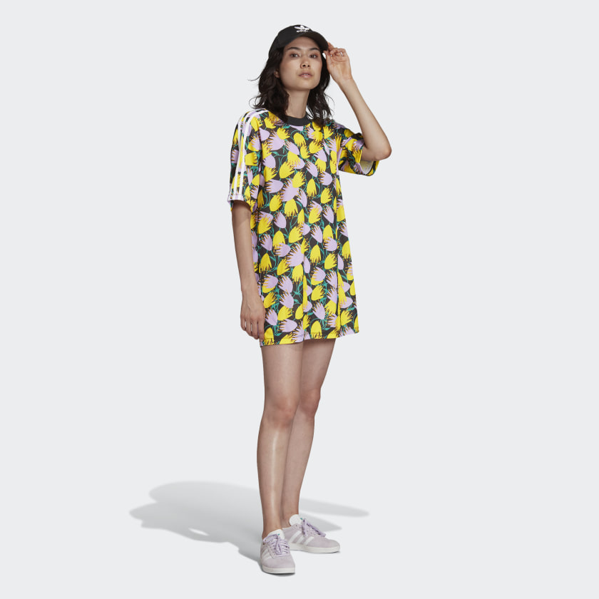 Original Adidas Bellista Tee Dress FL4087 Multicolor Summer Dress