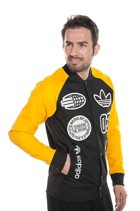 Adidas Logo Truck Top Stadium Jacket S27485 Yellow Jacket
