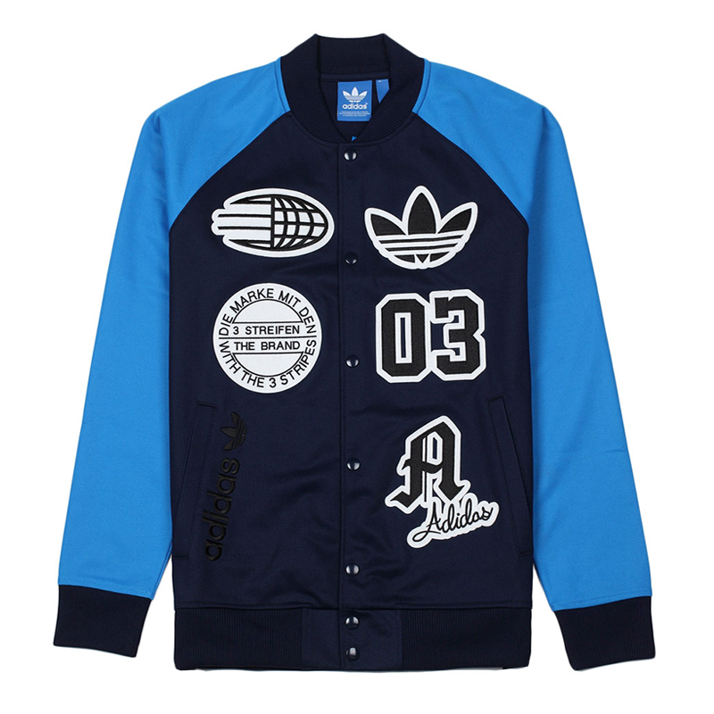 Adidas Logo Truck Top Stadium Jacket S27486 Blue Jacket