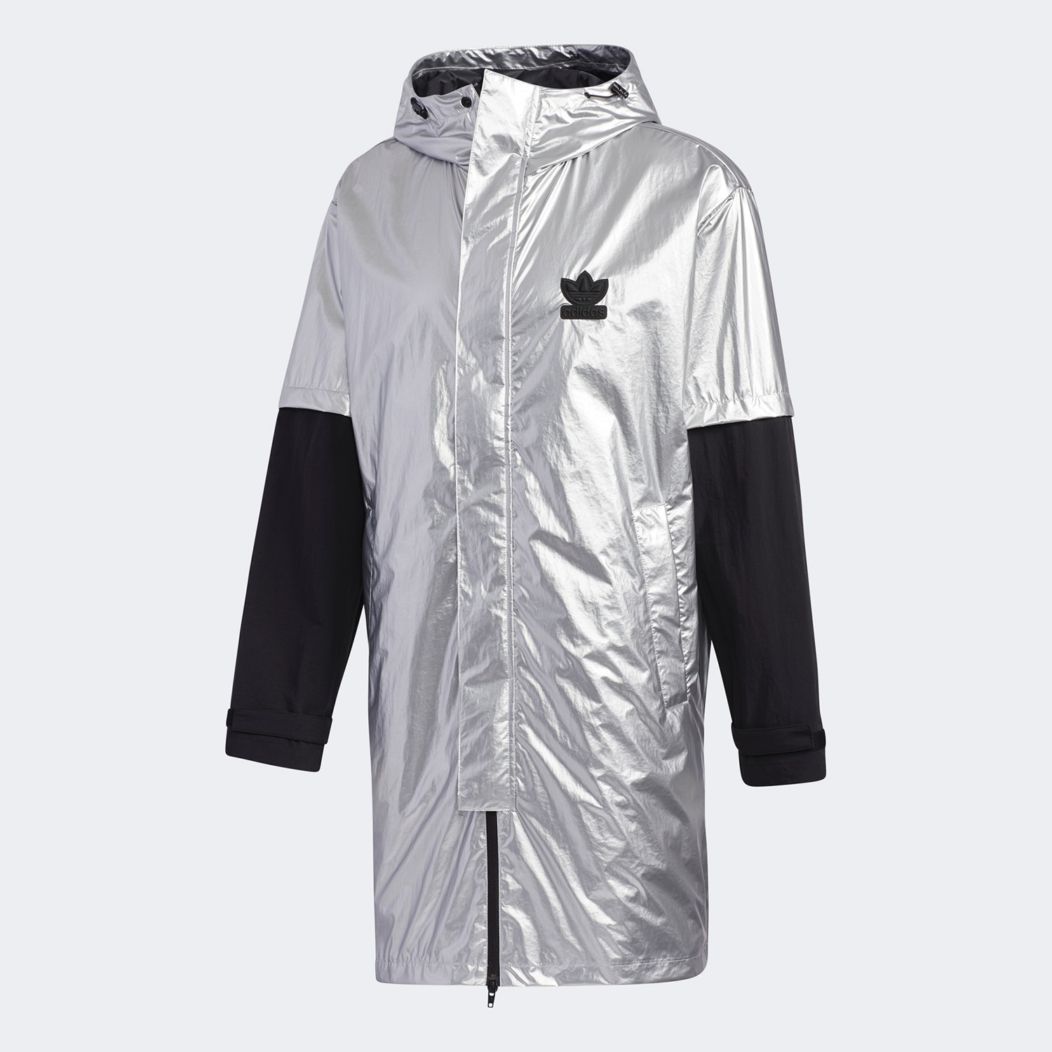 Original Adidas Mens Liquid Metal Windbreker Hoody GT7292 Long Jacket