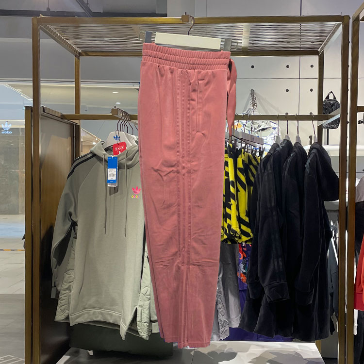 Adidas Original Womens Pink GV2927 Velour Track Pants GV2926 Black Velour Track Jogger Pants