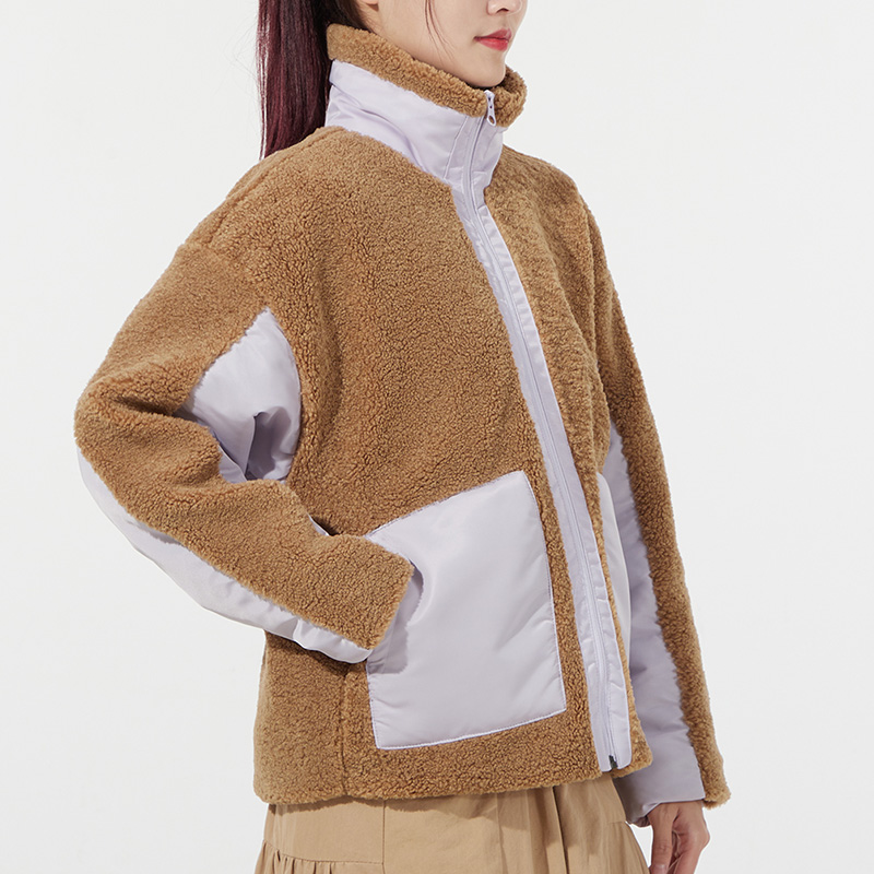 Adidas Womens Original Fur Jacket HC6604 Winter SHERPA BIKER Khaki Coat