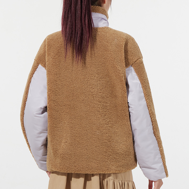 Adidas Womens Original Fur Jacket HC6604 Winter SHERPA BIKER Khaki Coat