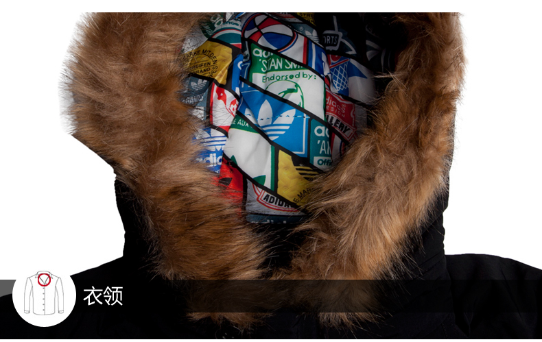 Adidas Originals Mens Nylon Badge Jacket AC0507 Black Winter Coat