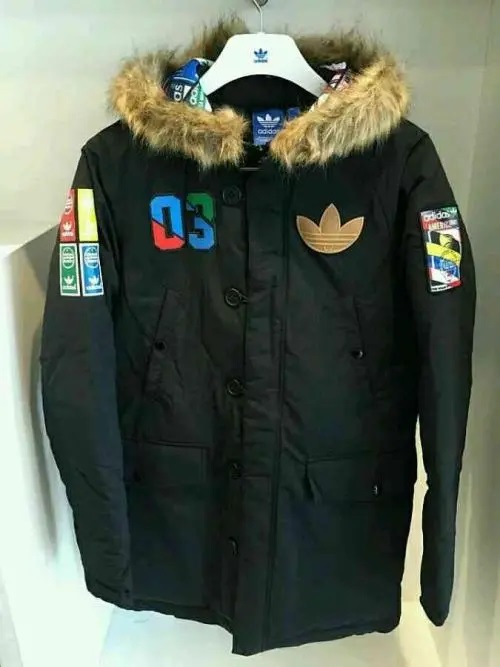 Adidas Originals Mens Nylon Badge Jacket AC0507 Black Winter Coat