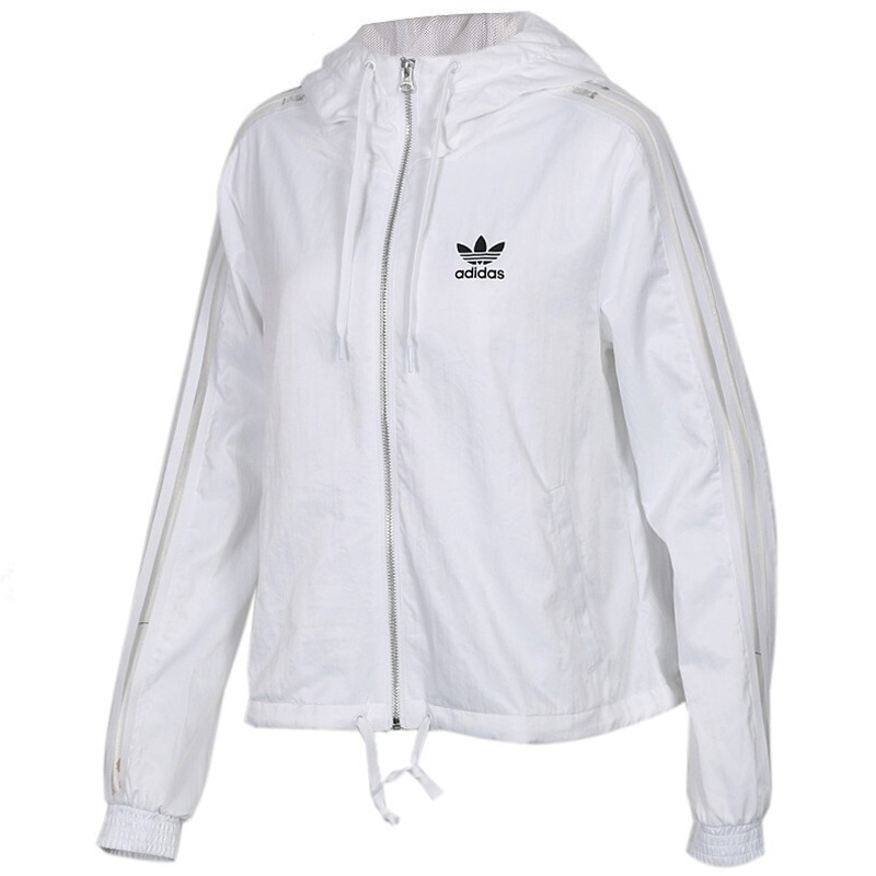 Adidas Originals Woemns White DY0881 Hoody Track Train Jacket