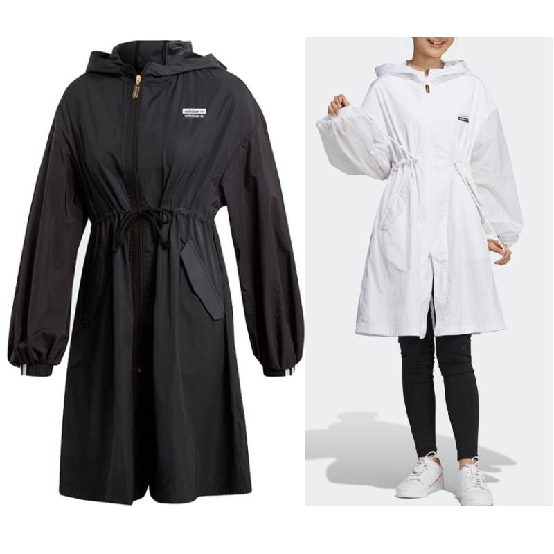 Adidas RYV Windbreak GJ8276 Black Long Jacket GQ2501 White Hoody