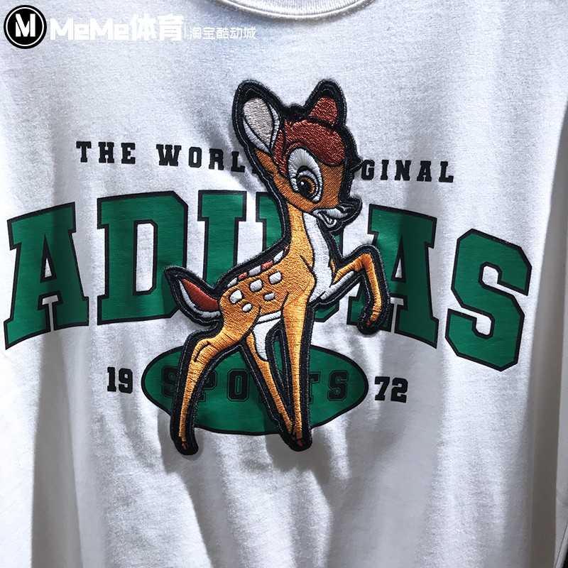 Adidas Womens Disney Bambi Graphic Tees HD2753 White Tshirt
