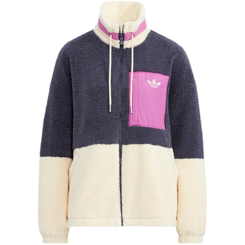 Adidas Original Multi Color Womens HR3455 HR3456 Jacket Sport Fleece Warmly SHORT SHERPA  Jacket ショート シェルパジャケット