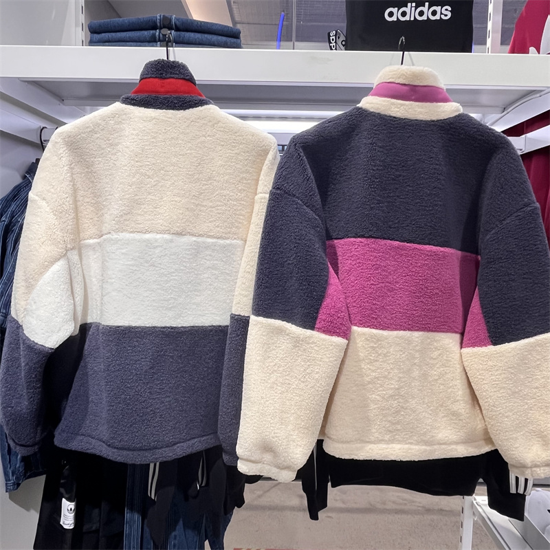 Adidas Original Multi Color Womens HR3455 HR3456 Jacket Sport Fleece Warmly SHORT SHERPA  Jacket ショート シェルパジャケット