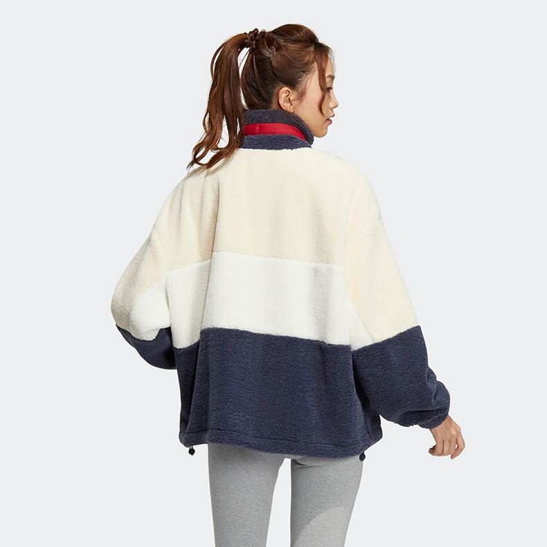 Adidas Original Multi Color Womens HR3455 HR3456 Jacket Sport Fleece Warmly SHORT SHERPA  Jacket ショート シェルパジャケット