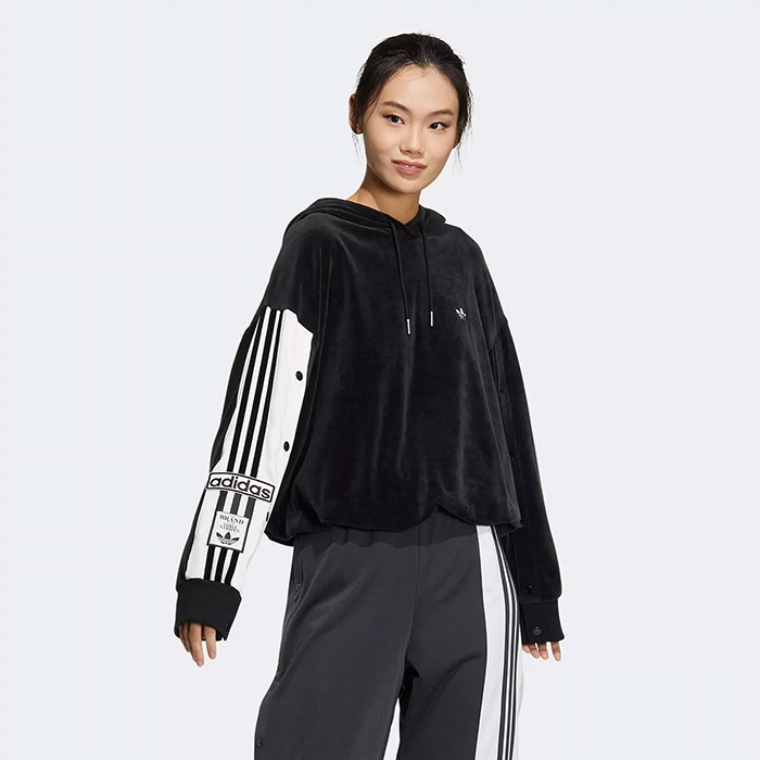 Adidas Original Womens Adibreak Hoody Black IC8140 Hoody アディブレイク パーカー 