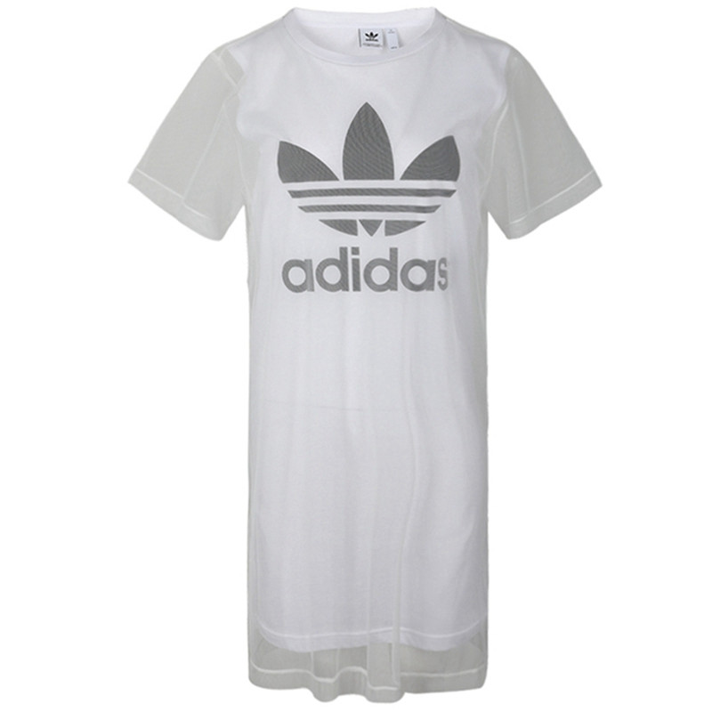 Adidas Original Trefoil Dress FL0034 White Tee Dress 